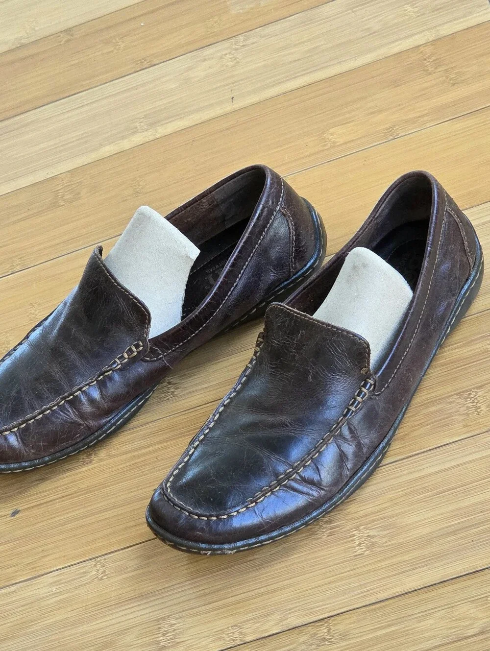 Born Hand Crafted Leather Driving Shoes Comfort Loafers Harmon size 9